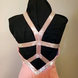 peak Dresses - SALMON SEMI-STRAPPED BACK DRESS peak Dresses - SALMON SEMI-STRAPPED BACK DRESS
